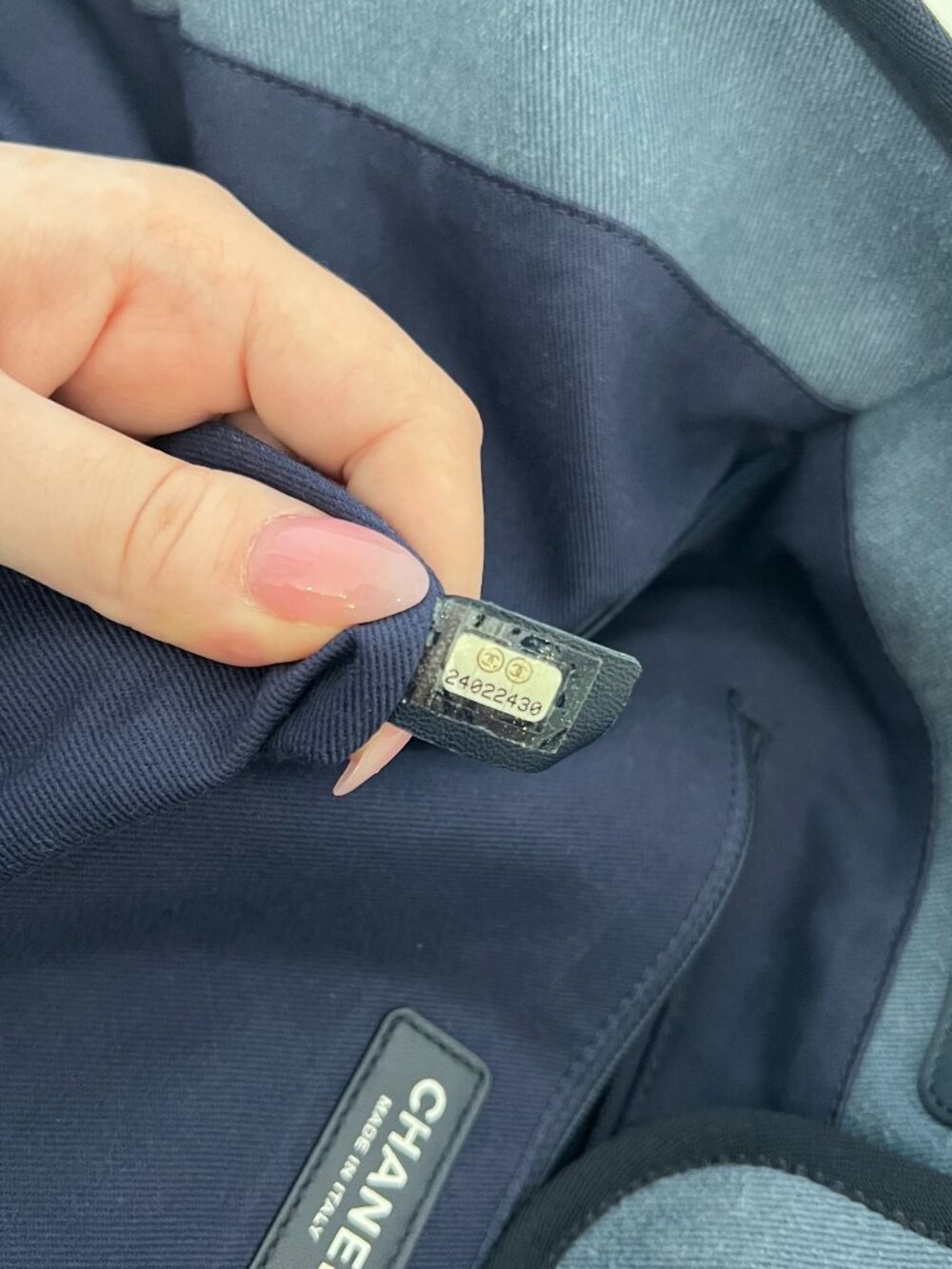 Chanel Blue Sequins canvas tote  Deauville large size - Picture 4 of 17